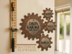 Personalized Dad's Garage Gear Sign: Custom Grandkids Names - Image 5