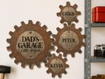 Personalized Dad's Garage Gear Sign: Custom Grandkids Names - Image 8