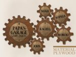 Personalized Dad's Garage Gear Sign: Custom Grandkids Names - Image 10