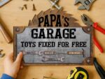 Custom Garage Sign: Personalized Wood Sign for Dad, Grandpa - Image 5