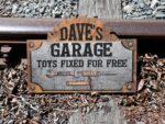 Custom Garage Sign: Personalized Wood Sign for Dad, Grandpa