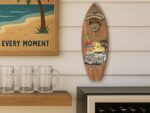Personalized Surfboard Bottle Opener, Custom Beach Decor Wood Sign - Image 7