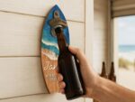 Personalized Surfboard Bottle Opener, Custom Beach Decor Wood Sign - Image 10