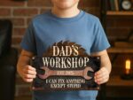 Personalized Workshop Sign For Fathers Day Gift For Dad, Grandkids Name Sign For Grandpa Gift, Family Gift for Grandpa, Custom Garage Sign - Image 7