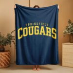 Custom Team Blanket, School Sport Team Logo Personalized Blanket, College Dorm Fleece, Personal Team Gift, Senior Night Graduation Gift