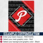 Custom Team Blanket, School Sport Team Logo Personalized Blanket, College Dorm Fleece, Personal Team Gift, Senior Night Graduation Gift - Image 2