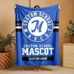Custom Team Blanket, School Sport Team Logo Personalized Blanket With Name, College Dorm Fleece, Personal Team Gift, Senior Graduation Gift - Image 9