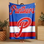 Custom Team Blanket, School Sport Team Logo Personalized Blanket, College Dorm Fleece, Personal Team Gift, Senior Night Graduation Gift