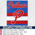 Custom Team Blanket, School Sport Team Logo Personalized Blanket, College Dorm Fleece, Personal Team Gift, Senior Night Graduation Gift - Image 2