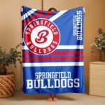 Custom Team Blanket, School Sport Team Logo Personalized Blanket, College Dorm Fleece, Personal Team Gift, Senior Night Graduation Gift