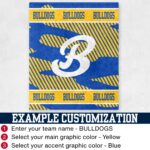 Custom Team Blanket, School Sport Team Logo Personalized Blanket, College Dorm Fleece, Personal Team Gift, Senior Night Graduation Gift - Image 2