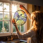 Custom Hummingbird Stained Glass Suncatcher, Mother's Day Gift Window Hanging, Loss of Grandma Gift, Remembrance Gift - Image 4
