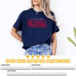 Custom Volleyball Shirt, School Volleyball Team Spirit TShirt, Volleyball Season Game Day Tee, Personalized Team T Shirt, Coach TShirt - Image 5