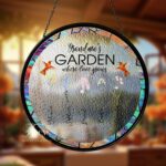 Custom Grandma's Garden Stained Glass, Personalized Love Grows Here Suncatcher, Mothers Day Gifts for Grandma, Birth Flower Window Hanging - Image 2