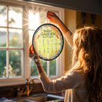 Custom Grandma's Garden Stained Glass, Personalized Love Grows Here Suncatcher, Mothers Day Gifts for Grandma, Birth Flower Window Hanging - Image 4