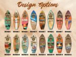 Personalized Surfboard Bottle Opener, Custom Beach Decor Wood Sign - Image 2