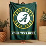 Custom Team Blanket, School Sport Team Logo Personalized Blanket With Name, College Dorm Fleece, Personal Team Gift, Senior Graduation Gift