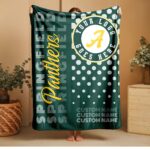 Custom Team Blanket, School Sport Team Logo Personalized Blanket With Name, College Dorm Fleece, Personal Team Gift, Senior Graduation Gift