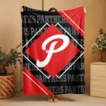 Custom Team Blanket, School Sport Team Logo Personalized Blanket, College Dorm Fleece, Personal Team Gift, Senior Night Graduation Gift
