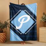 Custom Team Blanket, School Sport Team Logo Personalized Blanket, College Dorm Fleece, Personal Team Gift, Senior Night Graduation Gift - Image 6