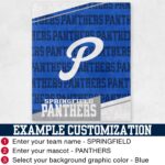 Custom Team Blanket, School Sport Team Logo Personalized Blanket, College Dorm Fleece, Personal Team Gift, Senior Night Graduation Gift - Image 2