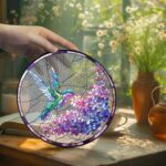 Hologram Purple Lilac And Hummingbird Suncatcher, Suncatcher Hologram Window Decor, Mother's Day Gift, Gift For Hummingbird Lovers Gift - Image 2