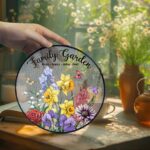 Custom Family Birth Flowers Glass Suncatcher, Custom Mother's Garden Gift, Flower Glass Art, Birth Flower Gif, Father Day Gift - Image 4