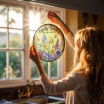 Custom Family Birth Flowers Glass Suncatcher, Custom Mother's Garden Gift, Flower Glass Art, Birth Flower Gif, Father Day Gift - Image 2