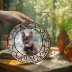 Dog Memorial Suncatcher, Custom Dog Photo Suncatcher, Personalized Dog Memorial Suncatcher, Dog Memorial Gift, Puppy Loss Gift - Image 2