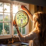 Custom Dog Suncatcher With Name And Date, Custom Paw Print Rainbow Bridge Gift, Pet Loss Remembrance Suncatcher – Dog Cat Memorial Gift - Image 4