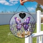 Custom Memorial Gift for Dad in Heaven, Butterfly Suncatcher for Loved Ones, Loss Of Dad Sympathy Gift, Memorial Suncatcher, Loss Father Day