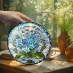 Custom Memorial Suncatcher, I Am Always With You Suncatcher, In Memory of Loved One Stained Glass Suncatcher, Memorial Window Hanging Decor - Image 3