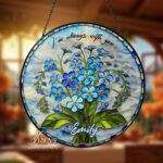 Custom Memorial Suncatcher, I Am Always With You Suncatcher, In Memory of Loved One Stained Glass Suncatcher, Memorial Window Hanging Decor