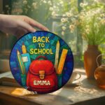 Personalized Teacher Stained Glass Hanging Sign, Teacher Suncatcher, Name Gift for Teacher, Disco Ball Classroom Decor, Gift Window Hanging - Image 3