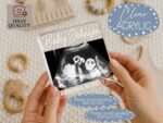 Baby Reveal Box For Husband Gift, Custom Pregnancy Announcement Gift For Grandparent Reveal Keepsake Gift, Photo Ultrasound Frame Reveal Box - Image 6