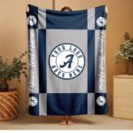 Custom Team Blanket, School Sport Team Logo Personalized Blanket With Name, College Dorm Fleece, Personal Team Gift, Senior Graduation Gift