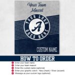 Custom Team Blanket, School Sport Team Logo Personalized Blanket With Name, College Dorm Fleece, Personal Team Gift, Senior Graduation Gift - Image 2