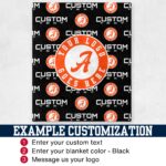 Custom Team Blanket, School Sport Team Logo Personalized Blanket With Name, College Dorm Fleece, Personal Team Gift, Senior Graduation Gift - Image 2