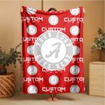 Custom Team Blanket, School Sport Team Logo Personalized Blanket With Name, College Dorm Fleece, Personal Team Gift, Senior Graduation Gift - Image 4