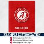 Custom Team Blanket, School Sport Team Logo Personalized Blanket With Name, College Dorm Fleece, Personal Team Gift, Senior Graduation Gift - Image 2