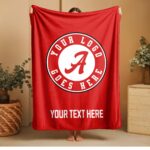 Custom Team Blanket, School Sport Team Logo Personalized Blanket With Name, College Dorm Fleece, Personal Team Gift, Senior Graduation Gift