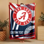 Custom Team Blanket, School Sport Team Logo Personalized Blanket With Name, College Dorm Fleece, Personal Team Gift, Senior Graduation Gift