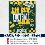Custom Football Mom Blanket with Player Name, Personalized Football Mama Blanket, Game Day Football Bleacher Blanket, Gift for Mom - Image 2