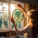 Pothos Plant With Bird Acrylic Suncatcher, Faux Stained Glass Window Hanging for Plant Lovers, Botanical Theme Home Art Decor,Garden Hanging - Image 4