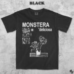 Monstera Deliciosa Y2K Collage Plant T-Shirt, Vintage Botanical Graphic Tee, Retro Indoor Houseplant Streetwear Naturecore Shirt, Unisex Top - Image 2