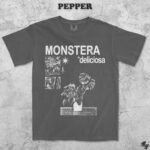 Monstera Deliciosa Y2K Collage Plant T-Shirt, Vintage Botanical Graphic Tee, Retro Indoor Houseplant Streetwear Naturecore Shirt, Unisex Top - Image 3