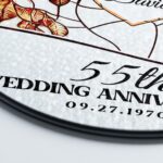 Personalized God Gave Me You Couple The Date We Became Mr. & Mrs. Stained Glass Window Hanging Suncatcher, Couple Wedding Anniversary Gift - Image 4