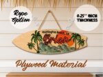 Custom Surf Gift for Surf Lover Gift, Surf Sign Gift for Surfers, Surf Board Keychain Gift, Surfing Gift Surf Board Magnet Surf Board Decor - Image 6