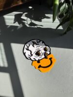 Handmade Tufted Skull Rug: Trippy Graphic Face Mat - Image 9