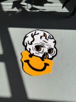 Handmade Tufted Skull Rug: Trippy Graphic Face Mat - Image 6